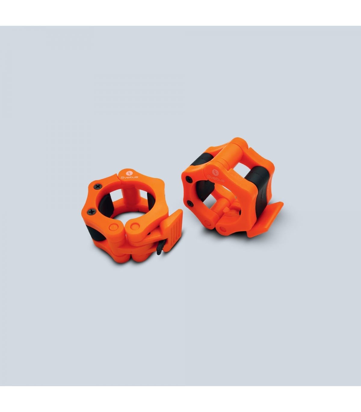 Stop disque barre olympique orange x2
